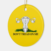 Pro-Choice Niet op mijn baarmoeder Vlag trappen Keramisch Ornament (Links)