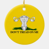 Pro-Choice Niet op mijn baarmoeder Vlag trappen Keramisch Ornament (Achterkant)