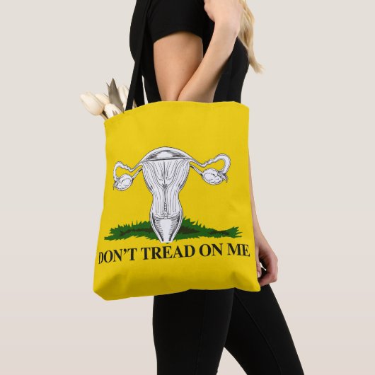Pro-Choice Niet op mijn baarmoeder Vlag trappen Tote Bag (Dichtbij)