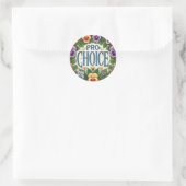 Pro-Choice Pansy Flower Ronde Sticker (Tas)