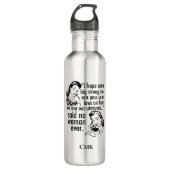 Pro Choice Politieke Cartoon Funny Feminist Custom Waterfles (Voorkant)