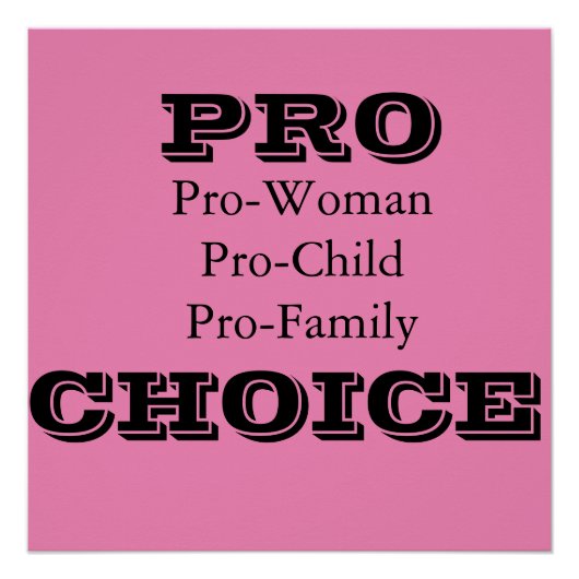 Pro-Choice-Poster Perfect Poster (Voorkant)