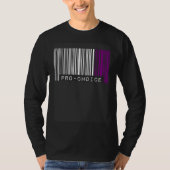 Pro Choice Pro Feminism Asexual Pride Flag Barcode T-shirt (Voorkant)