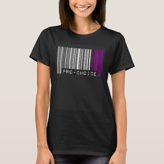 Pro Choice Pro Feminism Asexual Pride Flag Barcode T-shirt (Voorkant)