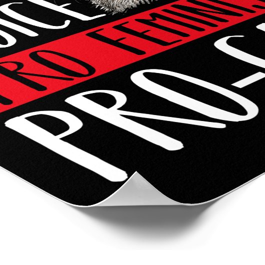 Pro Choice Pro Feminism Pro Cats Cat With Bandana Poster (Hoek)