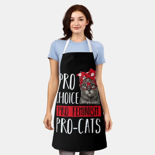 Pro Choice Pro Feminism Pro Cats Cat With Bandana Schort (Gedragen)