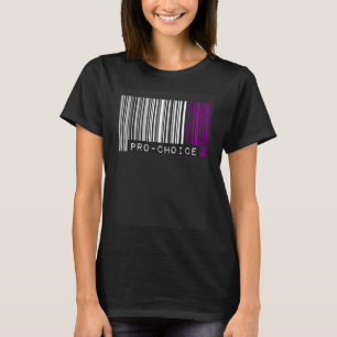Pro Choice Pro Feminisme Asexual Pride Vlag Barcod T-shirt