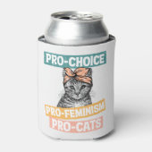 Pro-Choice, Pro-feminisme, Pro-Cat | Kat Lover Blikjeskoeler (Blikje Voorkant)