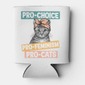 Pro-Choice, Pro-feminisme, Pro-Cat | Kat Lover Blikjeskoeler (Voorkant)