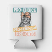 Pro-Choice, Pro-feminisme, Pro-Cat | Kat Lover Blikjeskoeler (Achterkant)