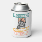 Pro-Choice, Pro-feminisme, Pro-Cat | Kat Lover Blikjeskoeler (Blikje Achterkant)