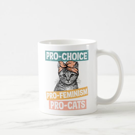 Pro-Choice, Pro-feminisme, Pro-Cat | Kat Lover Koffiemok (Rechts)