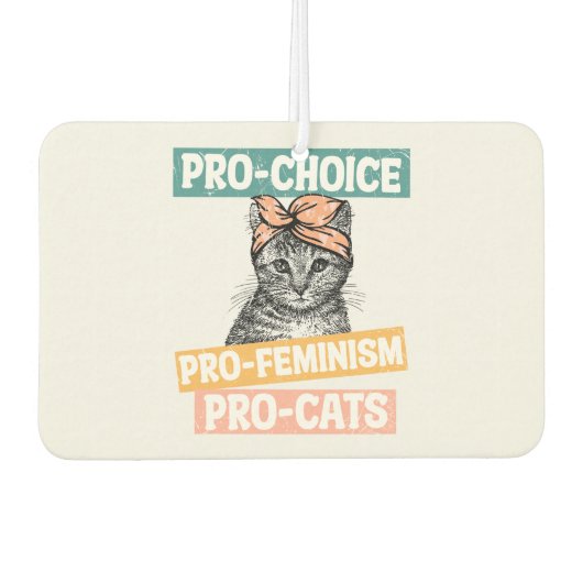 Pro-Choice, Pro-feminisme, Pro-Cat | Kat Lover Luchtverfrisser (Voorkant)