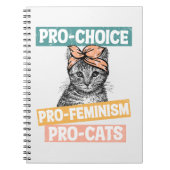 Pro-Choice, Pro-feminisme, Pro-Cat | Kat Lover Notitieboek (Voorkant)