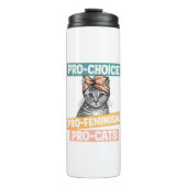 Pro-Choice, Pro-feminisme, Pro-Cat | Kat Lover Thermosbeker (Voorkant)