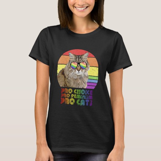 Pro Choice Pro Feminisme Pro Cat Lgbtq Feminist 1 T-shirt (Voorkant)
