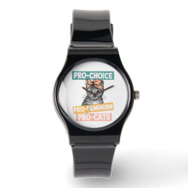 Pro Choice Pro Feminisme Pro Cats Horloge