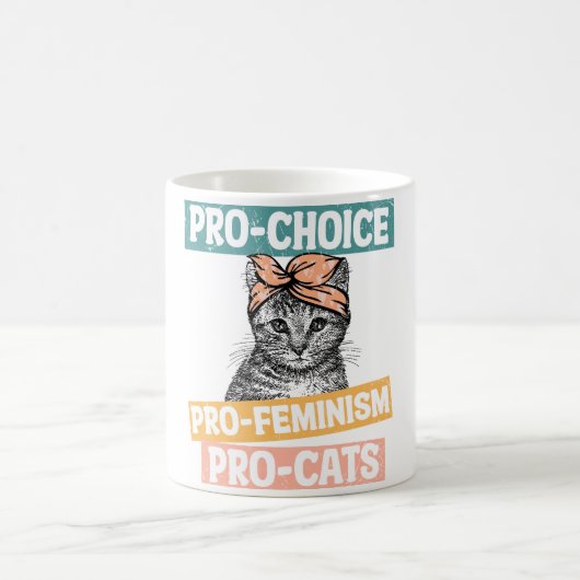 Pro Choice Pro Feminisme Pro Cats Koffiemok (Center)