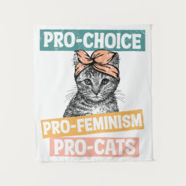 Pro Choice Pro Feminisme Pro Cats Wandkleed