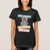 Pro Choice Pro Feminisme Pro Katten 2024 T-shirt (Voorkant)