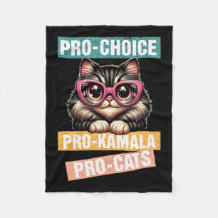 Pro Choice Pro Kamala Pro Cat Kamala 2024 voor Pre Fleece Deken