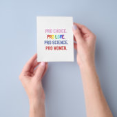 Pro-Choice Pro-Life Pro-Science Pro-Vrouwen Flyer (Hand)