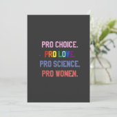 Pro-Choice Pro-Life Pro-Science Pro-Vrouwen Kaart (Staand voorkant)