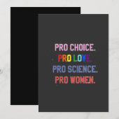 Pro-Choice Pro-Life Pro-Science Pro-Vrouwen Kaart (Voorkant / Achterkant)
