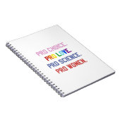 Pro-Choice Pro-Life Pro-Science Pro-Vrouwen Notitieboek (Rechterzijde)