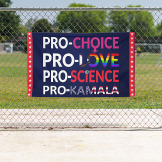 Pro-Choice, Pro-Love, Pro-Science, Pro-Kamala 2024 Spandoek