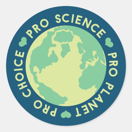 Pro Choice Pro Science Pro Planet Earth Ronde Sticker (Voorkant)