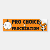 Pro Choice + Procreation Bumpersticker (Voorkant)