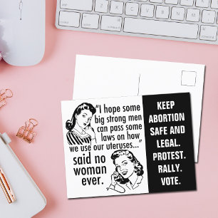 Pro Choice Quote Politieke Cartoon Feministische H Briefkaart