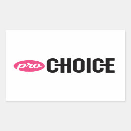 Pro-Choice Rectangle Sticker (vel van 4)