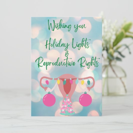 Pro Choice Reproductive Rights kerstkaarten Bedankkaart (Staand voorkant)