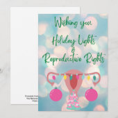 Pro Choice Reproductive Rights kerstkaarten Bedankkaart (Voorkant / Achterkant)