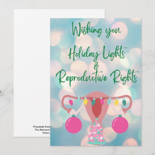 Pro Choice Reproductive Rights kerstkaarten Bedankkaart (Voorkant / Achterkant)