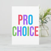 Pro-Choice Roe/Wade Feminist Women's Rights Kaart (Staand voorkant)