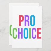 Pro-Choice Roe/Wade Feminist Women's Rights Kaart (Voorkant / Achterkant)