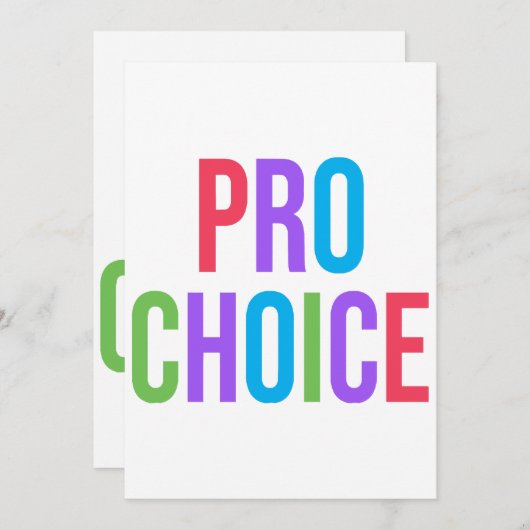 Pro-Choice Roe/Wade Feminist Women's Rights Kaart (Voorkant / Achterkant)