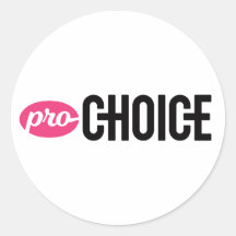 Pro-Choice ronde Sticker (vel van 4)