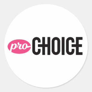 Pro-Choice ronde Sticker (vel van 4)