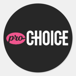 Pro-Choice Ronde Sticker (vel van 4): Zwart
