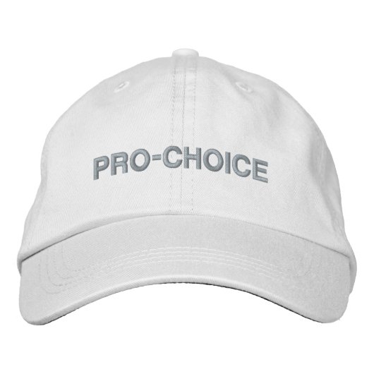 Pro Choice roze witte aangepaste minimalistische m Geborduurde Pet (Voorkant)