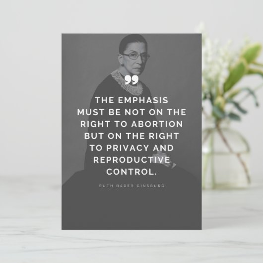 Pro Choice Ruth Bader Ginsburg Quote (Staand voorkant)