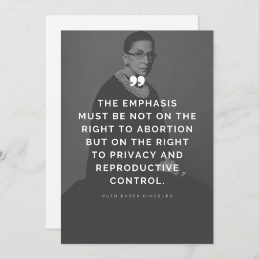 Pro Choice Ruth Bader Ginsburg Quote (Voorkant / Achterkant)