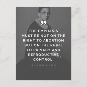 Pro Choice Ruth Bader Ginsburg Quote Briefkaart