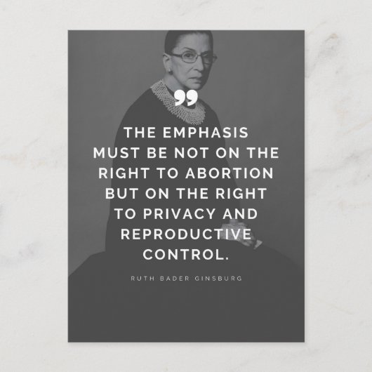 Pro Choice Ruth Bader Ginsburg Quote Briefkaart (Voorkant)