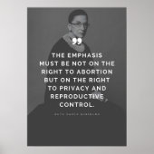 Pro Choice Ruth Bader Ginsburg Quote Poster (Voorkant)