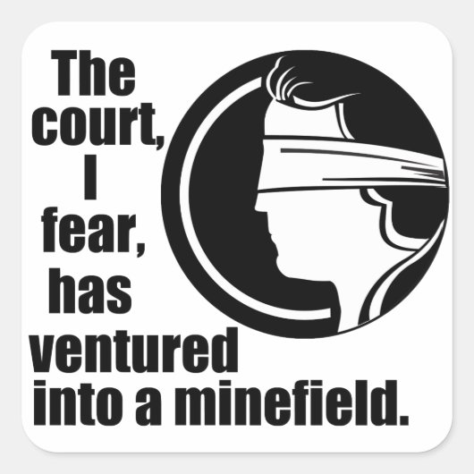 Pro Choice Ruth Bader Ginsburg Quote Vierkante Sticker (Voorkant)